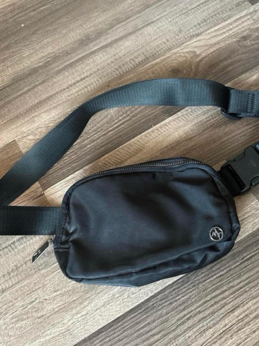 Pander Black waist bag with adjustable strap
